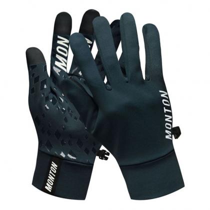 Monton Majin Winter Long Gloves-Rhino Blue