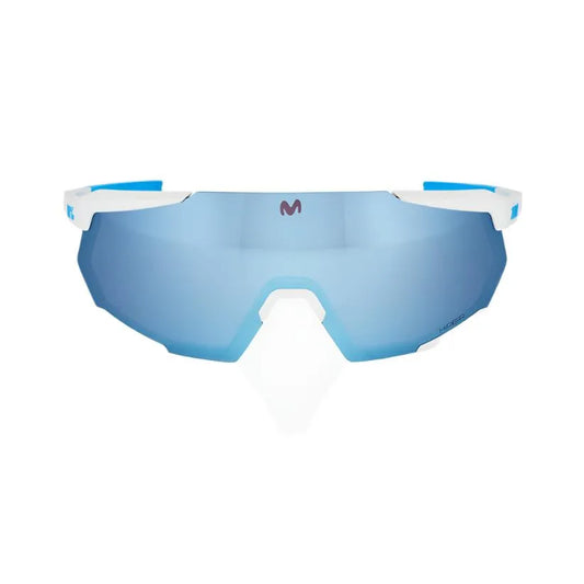 100% Racetrap 3.0 Sport Sunglasses (Blue Multilayer/SE Movistar Team White)