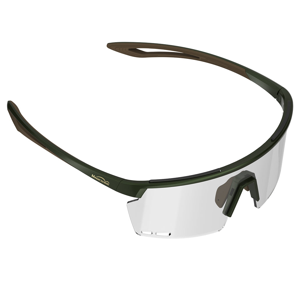 Magicshine Rouler Photochromic Sports Sunglasses-Green/Brown