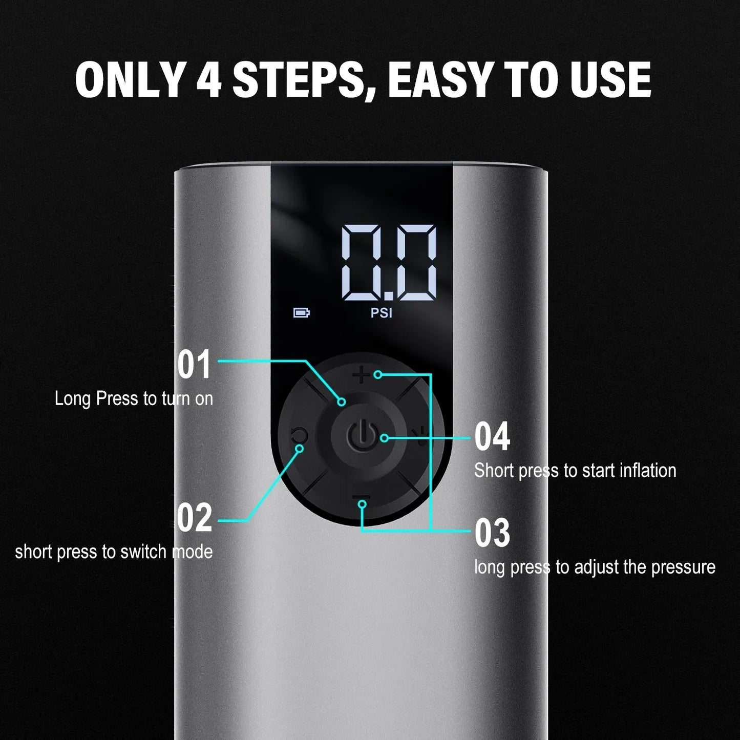 Cycplus A8 Air Electronic Pumps (Silver)