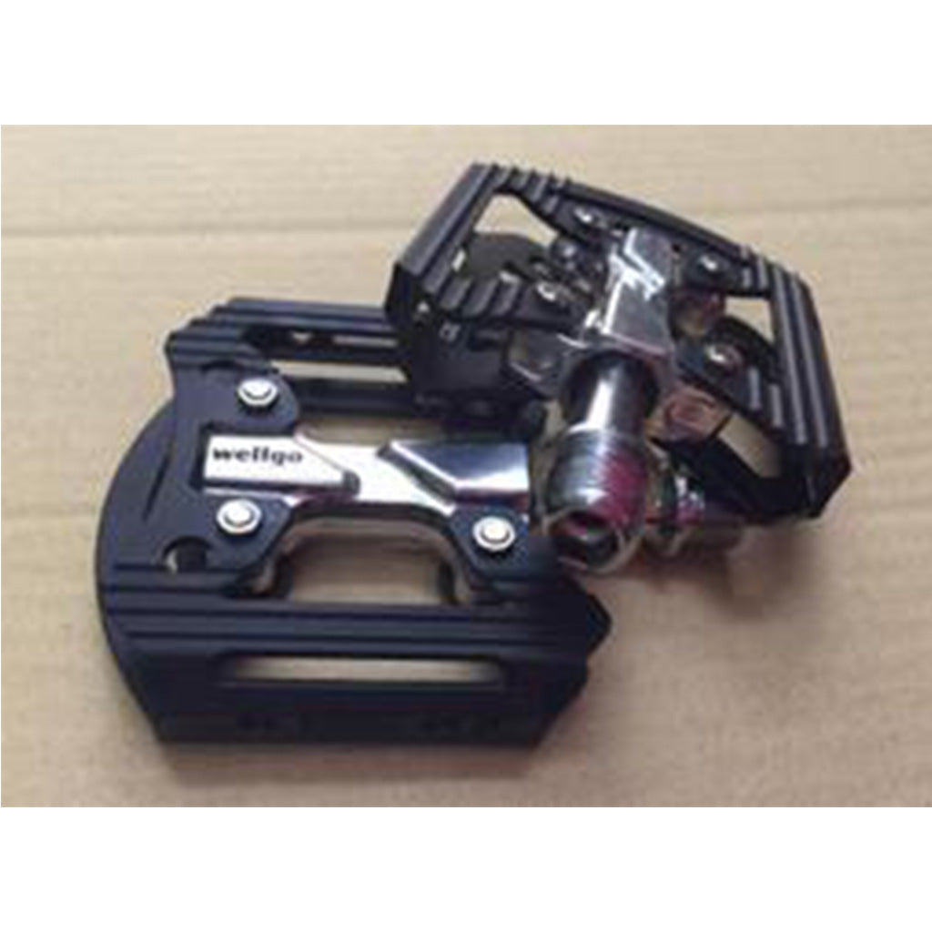Wellgo C-306 CNC Aluminium Flat Pedal-Black/Silver