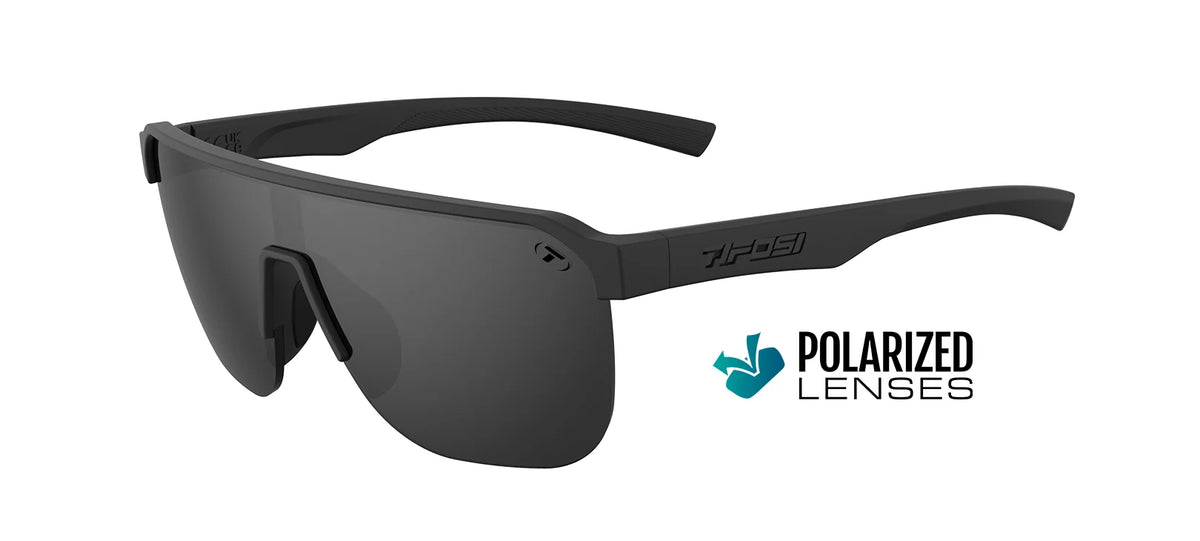 Tifosi Sanctum SL Sport Sunglasses (Blackout/Smoke Polarized)