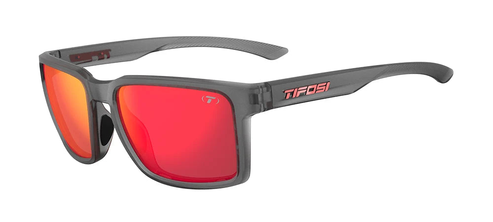 Tifosi Sylo Sport Sunglasses (Satin Vapor/Smoke, Red Mirror)