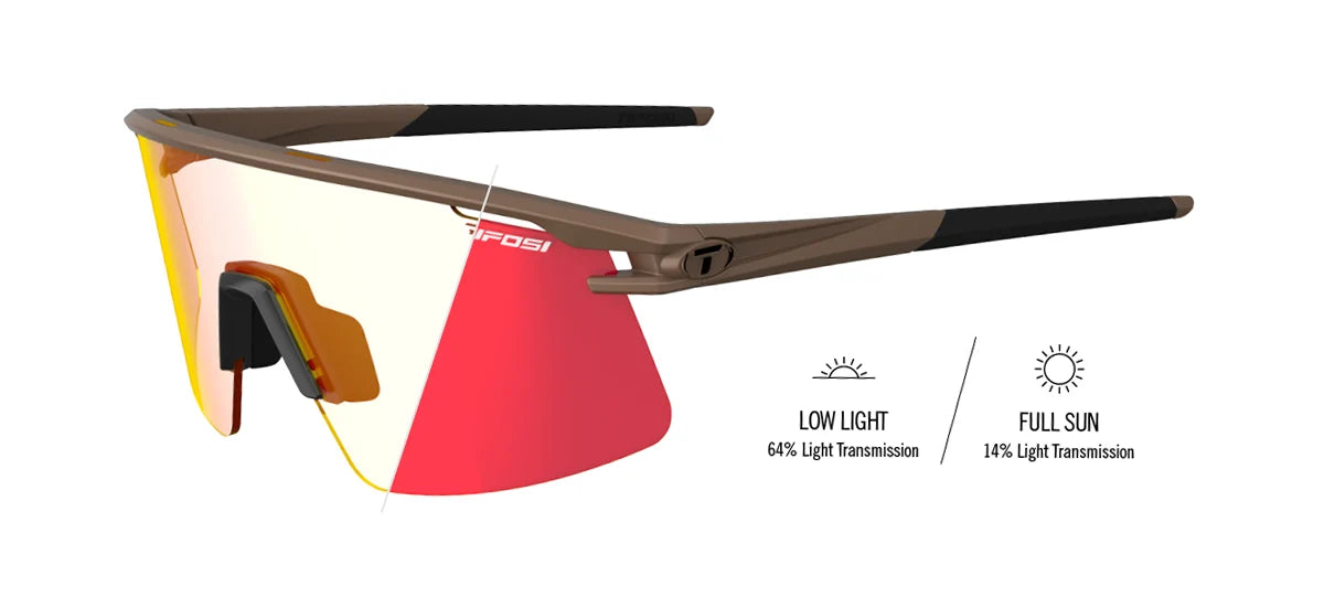 Tifosi Moab Lite Sport Sunglasses (Matte Bronze/Clarion Red Fototec)
