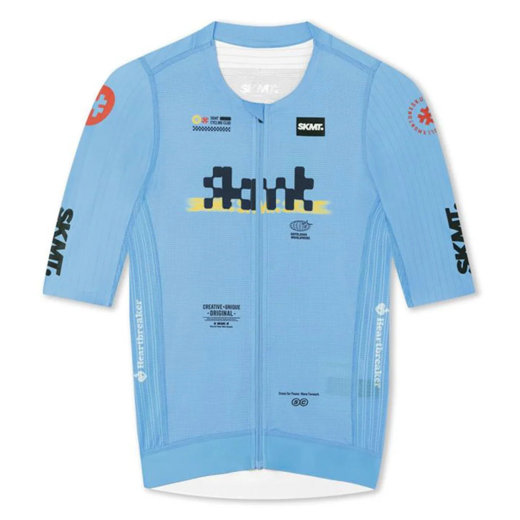Monton SKMT Flux Block Mens Cycling Jersey (Sky Blue)
