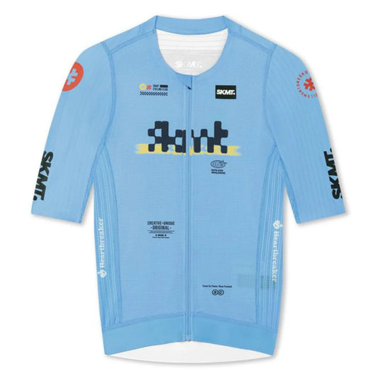 Monton SKMT Flux Block Mens Cycling Jersey (Sky Blue)