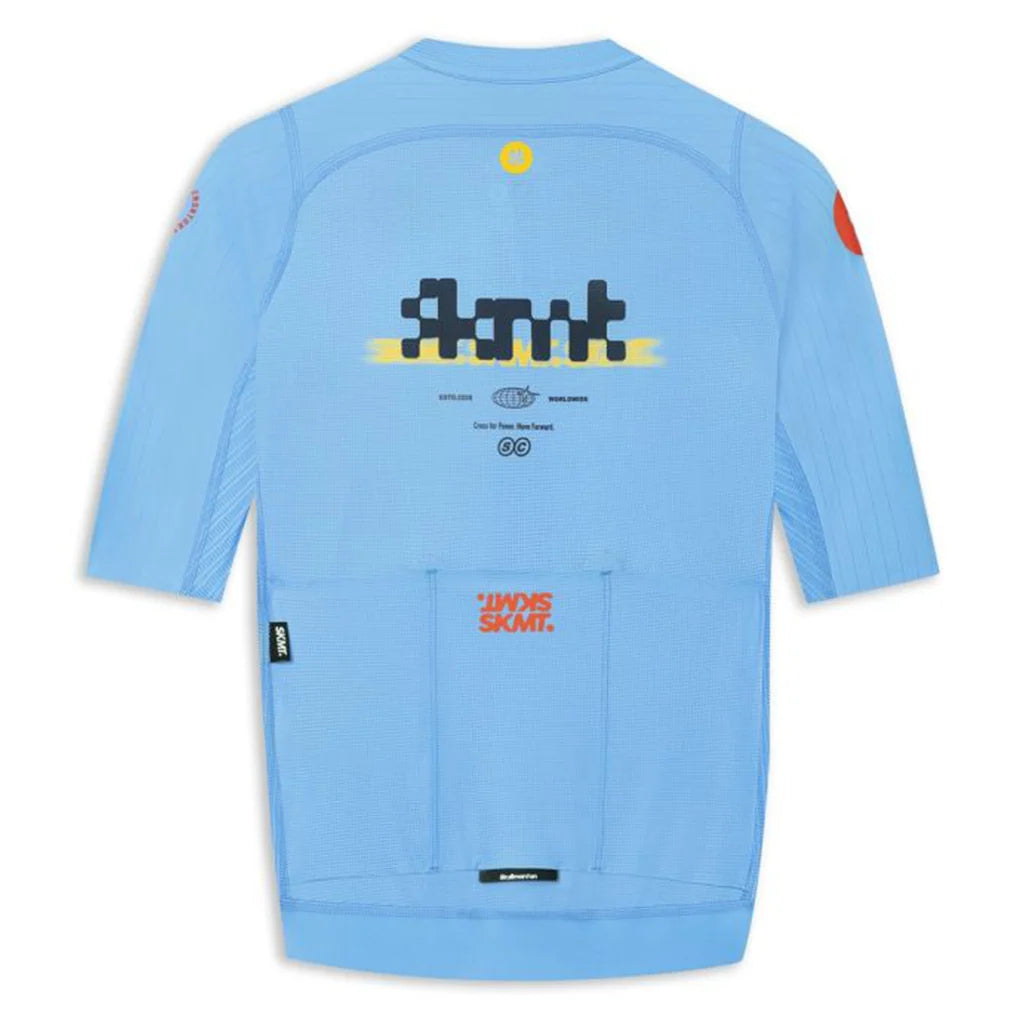Monton SKMT Flux Block Mens Cycling Jersey (Sky Blue)
