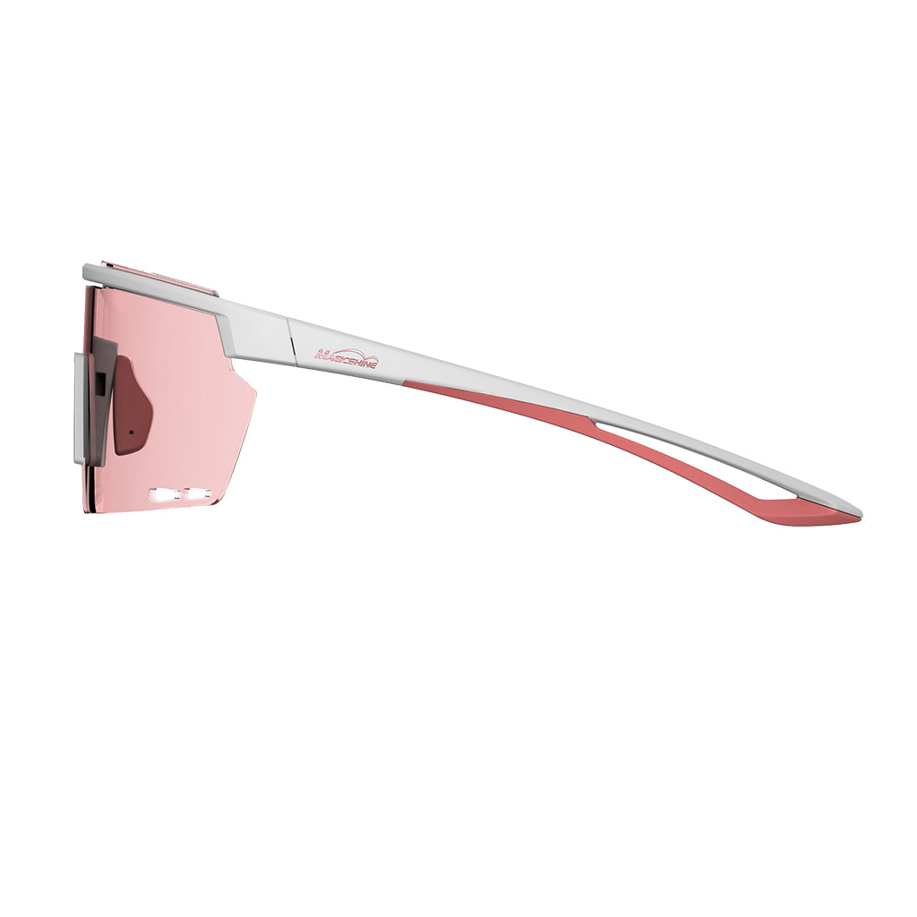 Magicshine Rouler Night Vision Sports Sunglasses-White/Pink