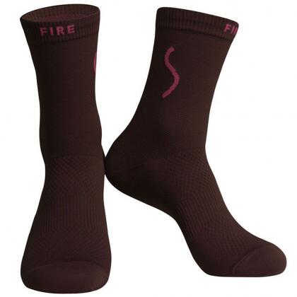 Monton Skull Fire Socks-Red