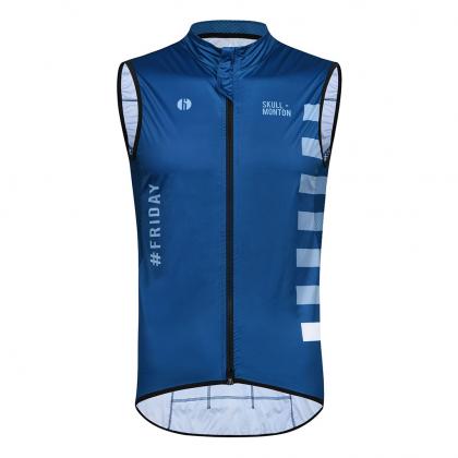 Monton Friday Windproof Vest-Grey Blue