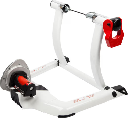 Elite Qubo Fluid Wheel On Bicycle Trainer (White)