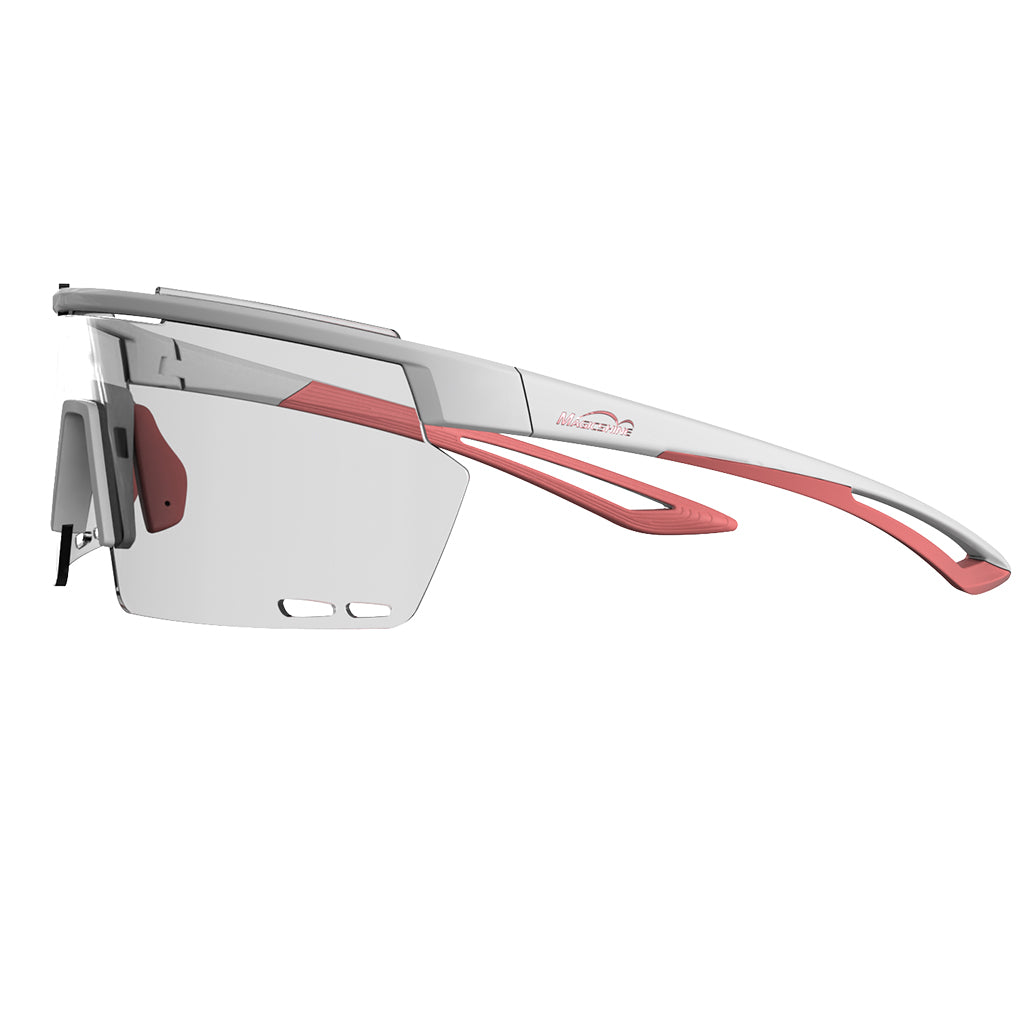 Magicshine Rouler Photochromic Sports Sunglasses-White/Pink