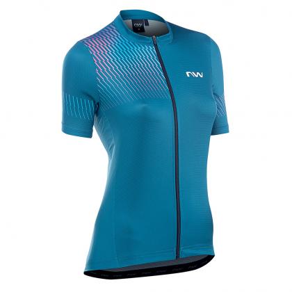 Northwave Wmn Origin Jersey-Blue/Iridescent