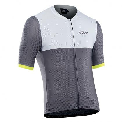 Northwave Storm Air Jersey-Grey/Yellow Fluo