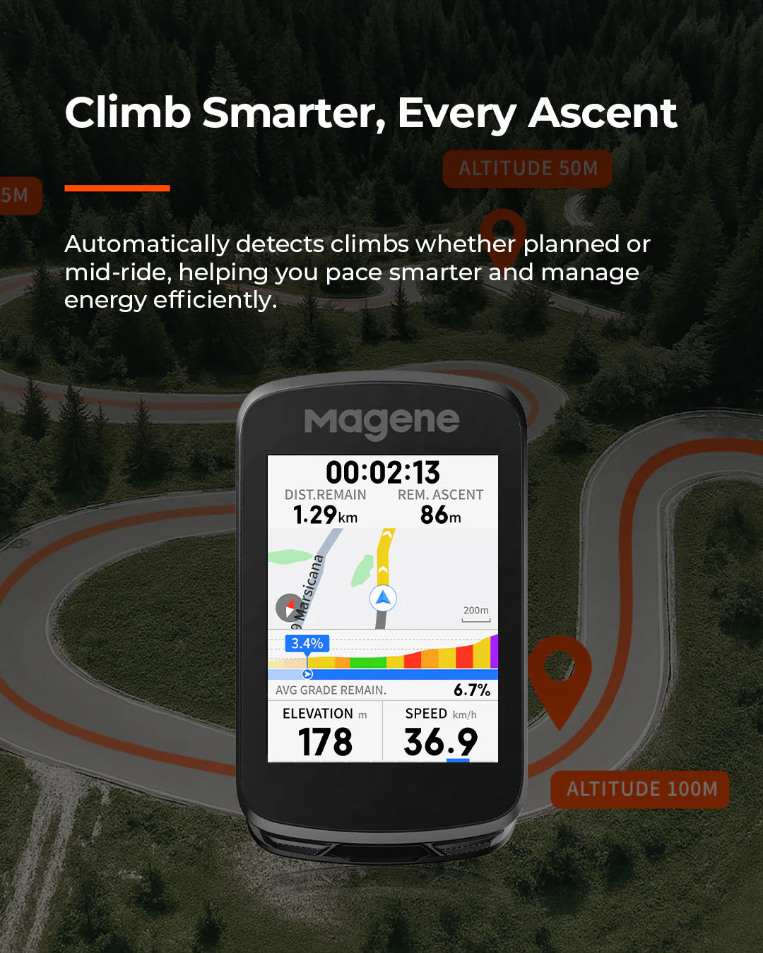 Magene C606 V2 GPS Cyclocomputer (Black)