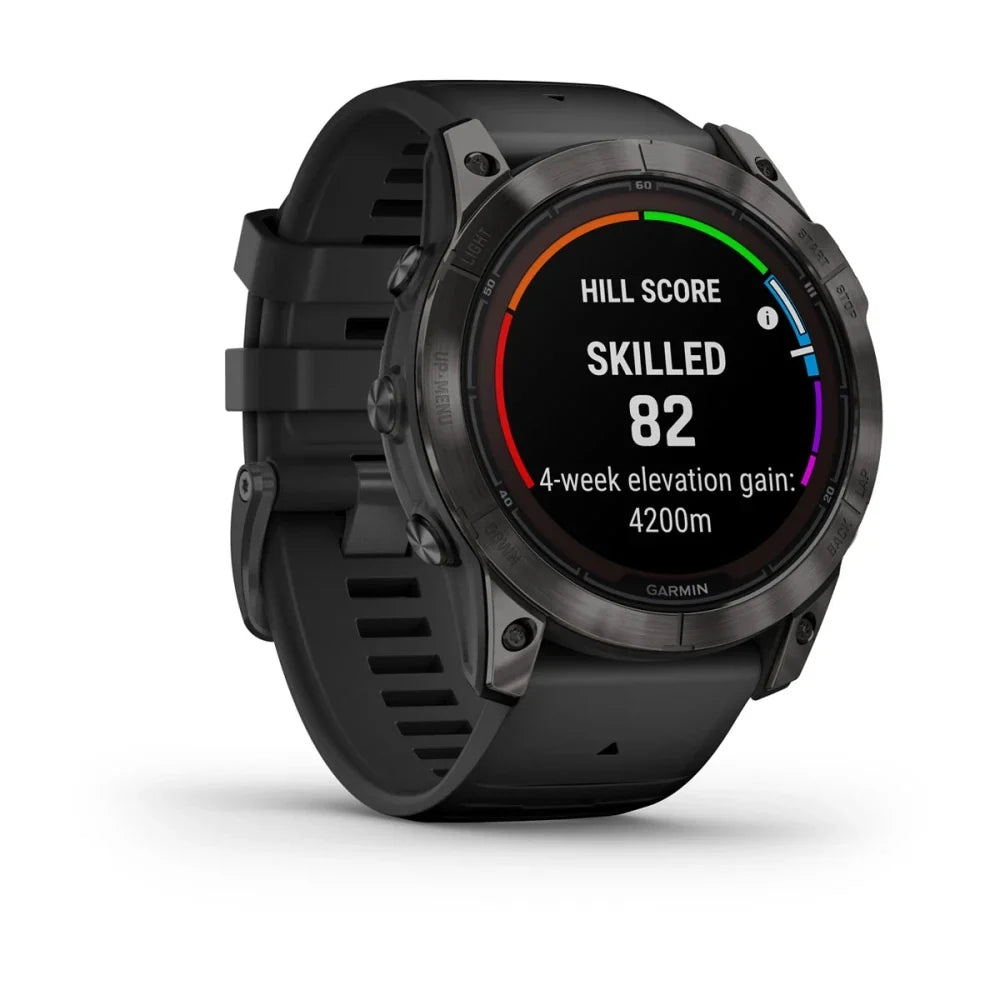 Garmin Fenix 7X Pro Sapphire Solar Smart Watch (Carbon Gray DLC Titanium/Black Band)