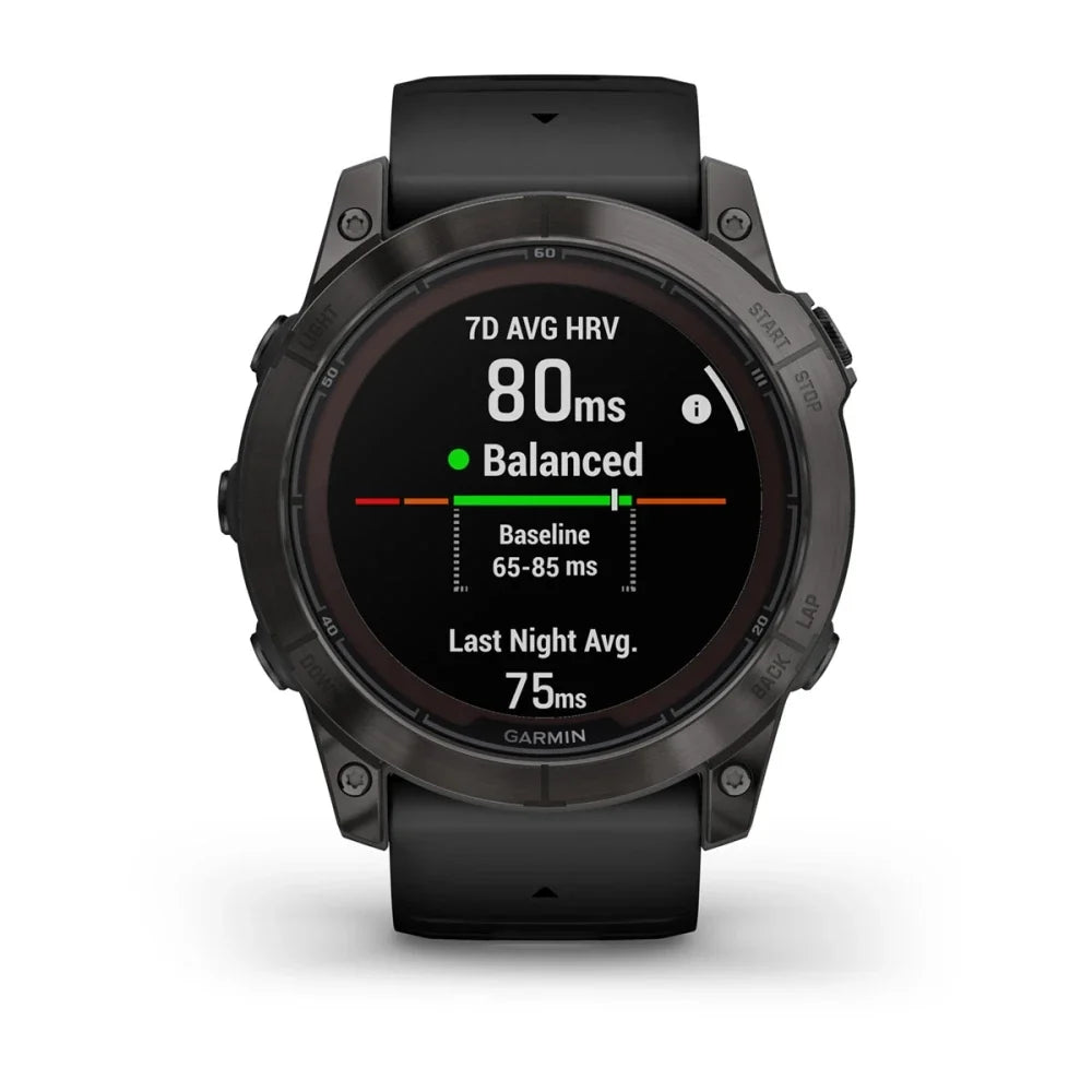 Garmin Fenix 7X Pro Sapphire Solar Smart Watch (Carbon Gray DLC Titanium/Black Band)