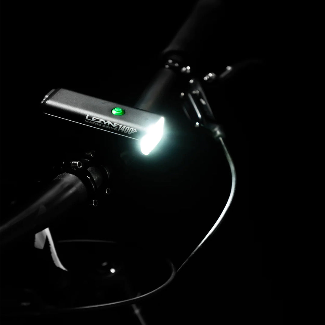 Lezyne Macro Drive 1400+ Front Light-Black (1400 Lumens)