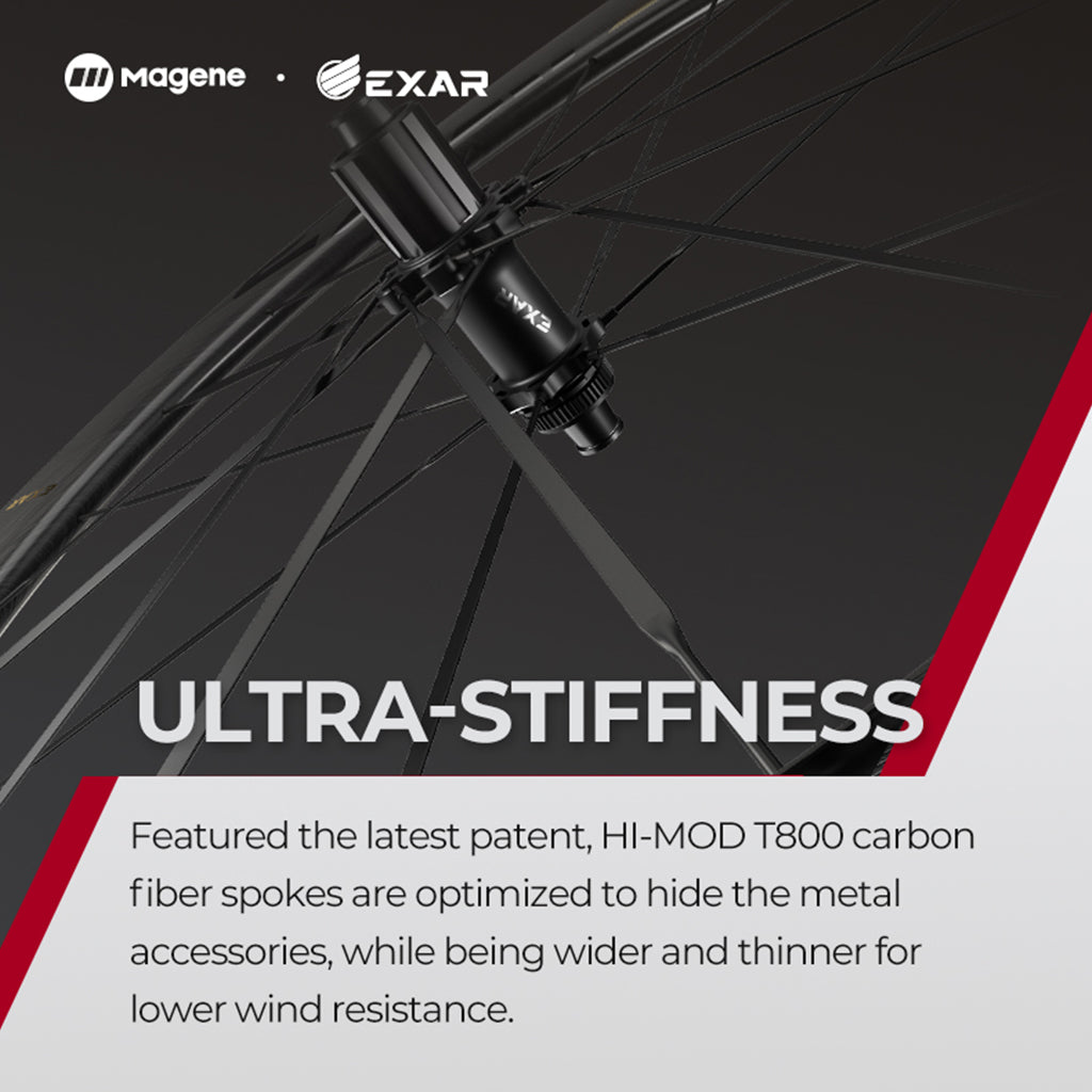 Magene EXAR Ultra DB405 Carbon Wheelset-40/45mm (Disc Brake)