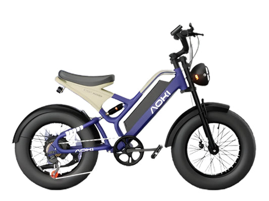 Aoki Street Mamba Fat-Tyre Electric Cycle (Midnight Blue)