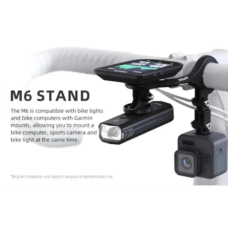 Cyclami M6W 3 in 1 Bicycle Mount for GPS Computer, Light & Action Camera