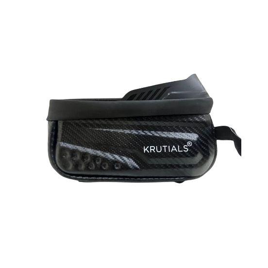Krutials Top Tube Bag with Mobile Holder (Carbon Black)