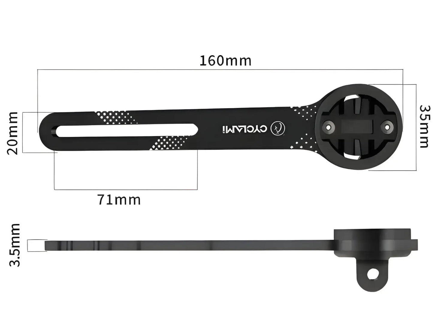 Cyclami Carbon Fiber Bicycle Computer Holder