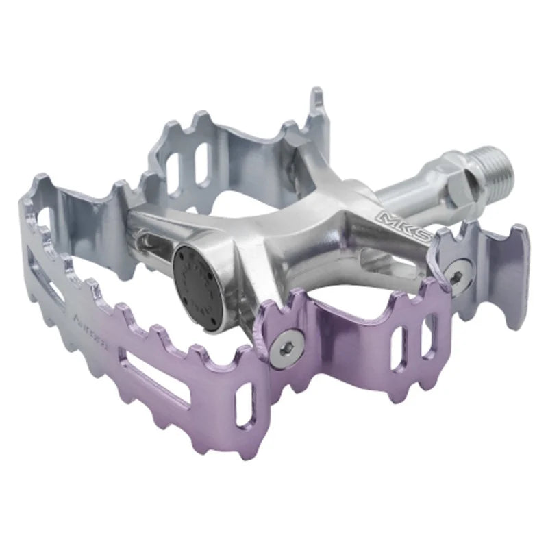 MKS Aurora Platform Pedals (Purple/Silver)
