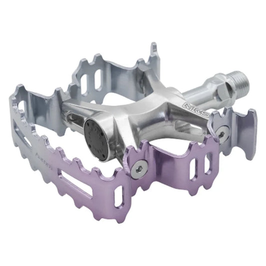 MKS Aurora Platform Pedals (Purple/Silver)