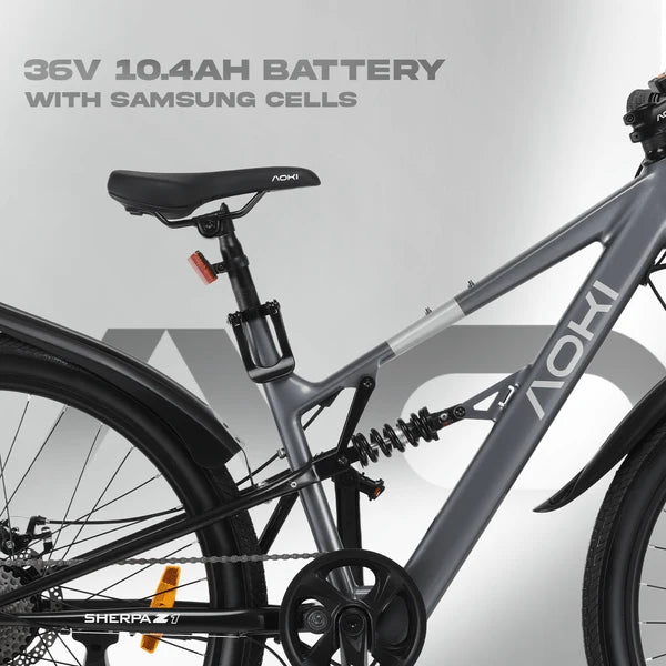 Aoki Sherpa Z1 Electric Bicycle (Metallic Grey)