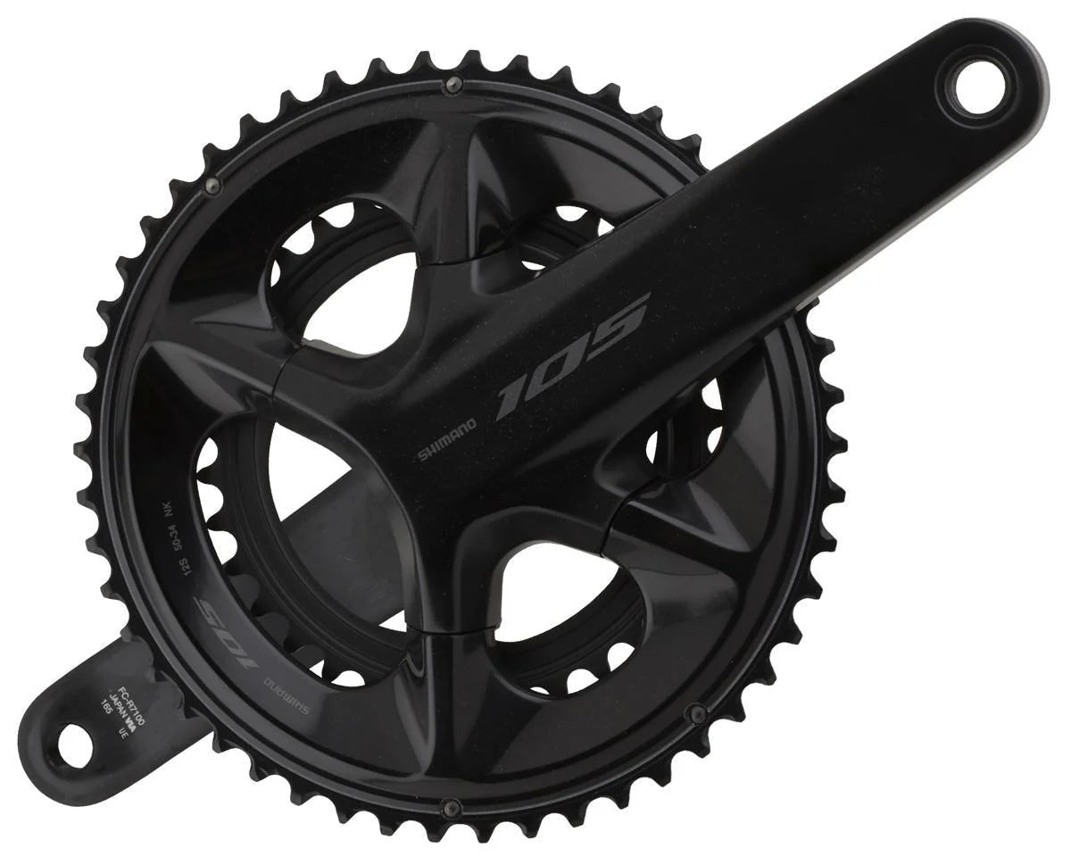 Shimano 105 FC-R7100 Hollowtech II Crankset (Black)