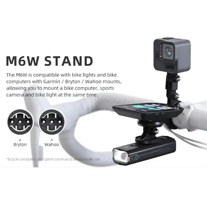 Cyclami M6W 3 in 1 Bicycle Mount for GPS Computer, Light & Action Camera