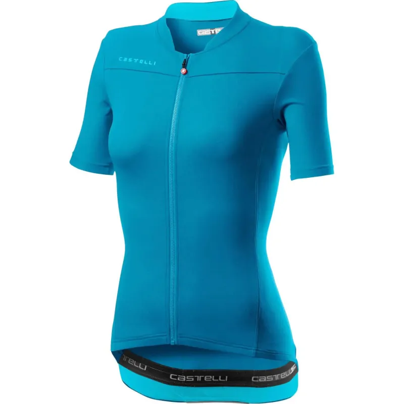 Castelli Anima 3 Women's Cycling Jersey (Marine Blue/ Celeste)