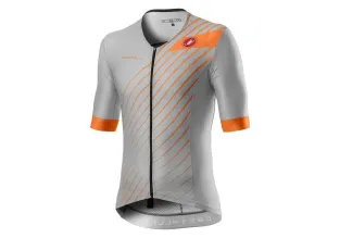Castelli Free Speed 2 Mens Triathlon Tops (Silver Gray/Brilliant Orange)