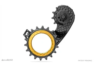 Absolute Black Hollowcage Carbon Pulley Cage (Gold)