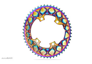 AbsoluteBlack Oval 10/11/12 Speed Chainring (Rainbow)