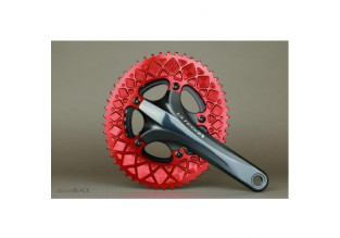 AbsoluteBlack Shimano Oval Chainrings (Red)