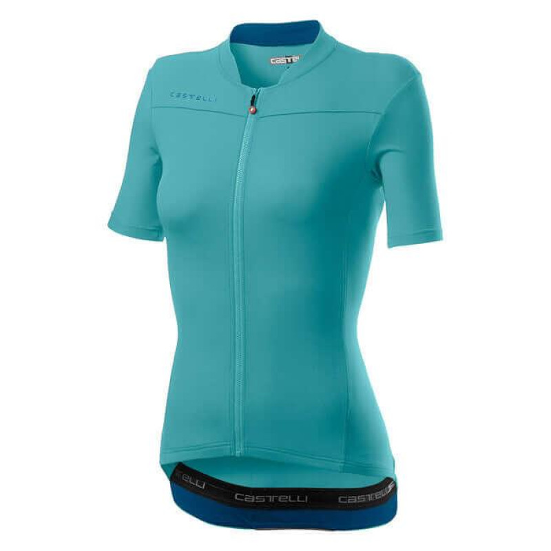 Castelli Anima 3 Women's Cycling Jersey (Celeste/Marine Blue)