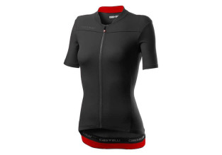 Castelli Anima 3 Women's Cycling Jersey (Light Black/Red)
