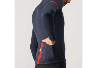 Castelli Fondo 2 Jersey (Savile Blue/Red Reflex)