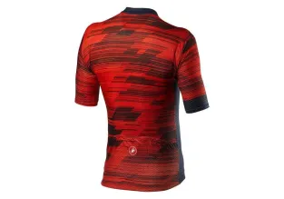 Castelli Rapido Mens Cycling Jersey (Red/Savile Blue)