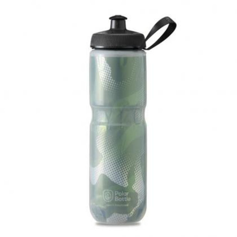 Polar Sport Insulated Contender Bottle-Olive Green/Silver (710ml)