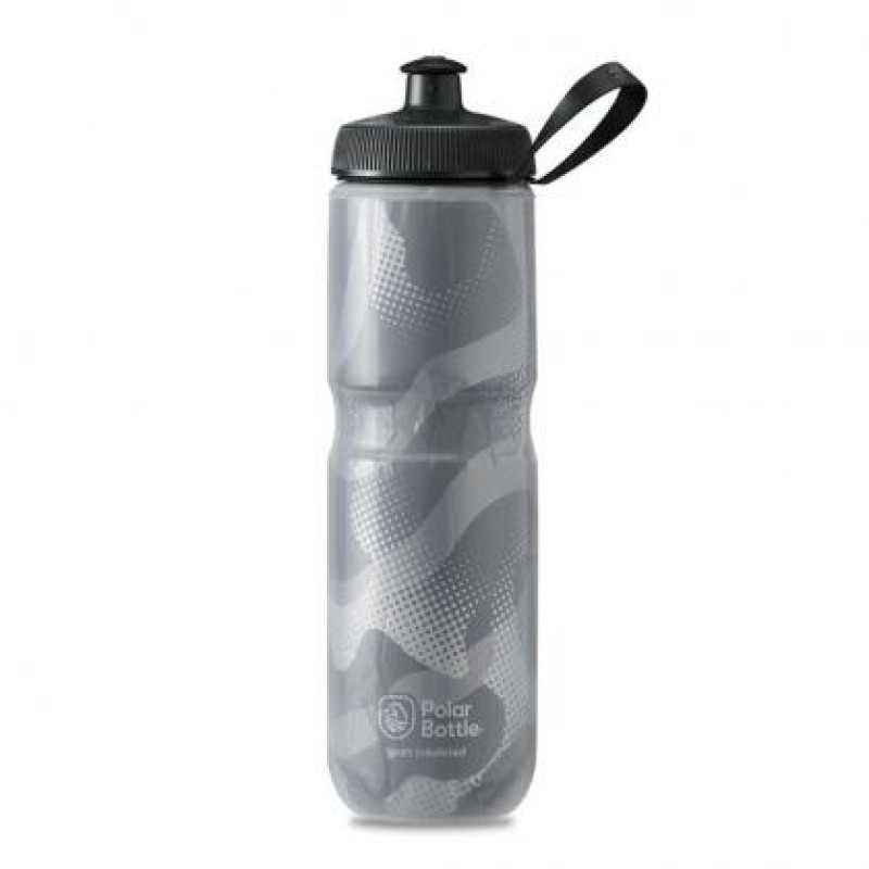 Polar Sport Insulated Contender Bottle-Charcoal/Silver (710ml)