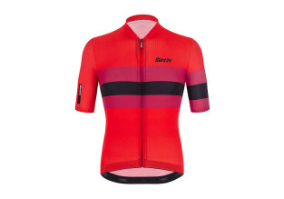 Santini Eco Sleek Bengal Mens Cycling Jersey (Red)