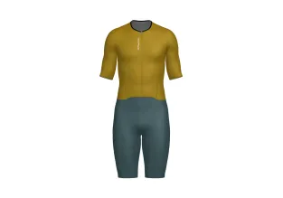 Santini Leaf Men's Triathlon Suit (Ochre)