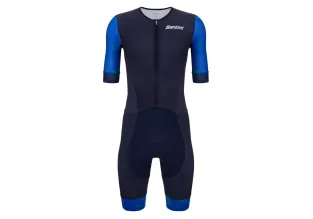Santini Leaf Unisex Triathlon Suit (Blue)