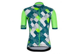 Santini Vis Ironman Mens Cycling Jersey (Fluo Green)