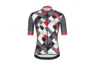 Santini Vis Ironman Mens Cycling Jersey (Red)