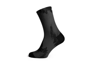 Sox Footwear Black Gravel Minimalist Crew Unisex Multi Sport Socks (Print)